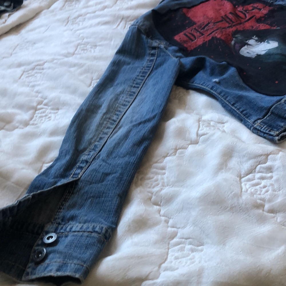 100% Cotton Refurbished Jean Jacket Anime! - Picture 5 of 10